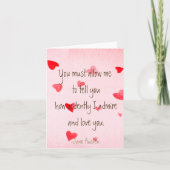 Darcy Valentine Karte (Vorderseite)