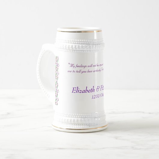 Darcy Wedding Stein Bierglas (Vorderseite Links)