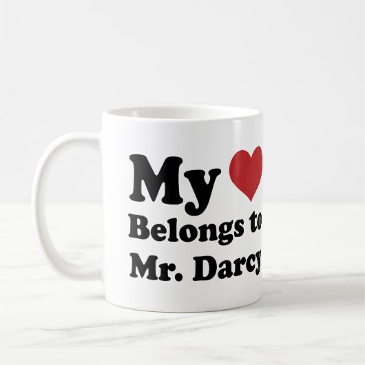 Darcy zitiert Jane Austen Tasse Geschenk (Links)