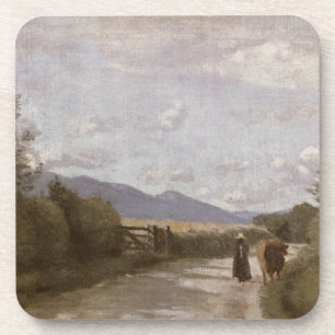 Dardagny, Morgen, c.1853 (Öl auf Leinwand) Untersetzer
