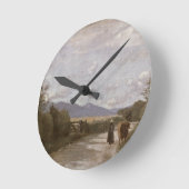 Dardagny, Morning, c.1853 (Öl auf Leinwand) Runde Wanduhr (Winkel)