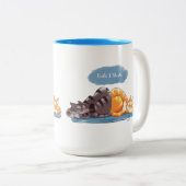 DARE 2 SHARE CATS von Jeff Willis Art Zweifarbige Tasse (VorderseiteRechts)