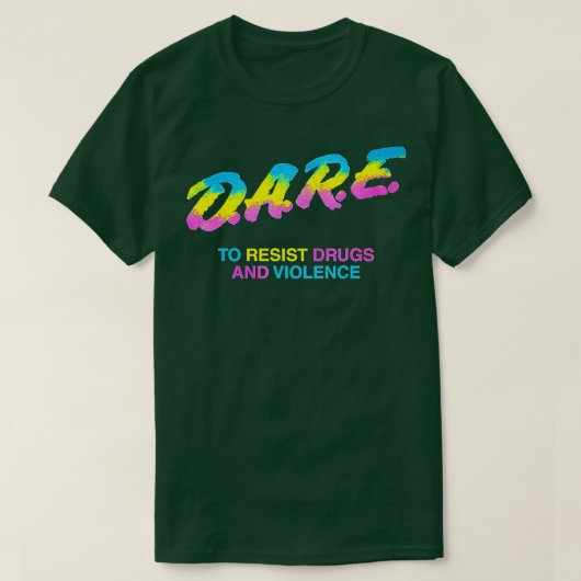 DARE 90s drugs  T-Shirt (Design vorne)