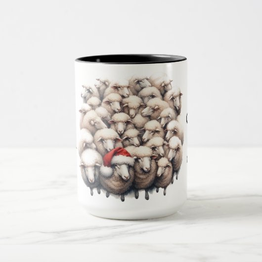 Dare be different Sheep Weihnachtskaffee Tasse (Zentrum)