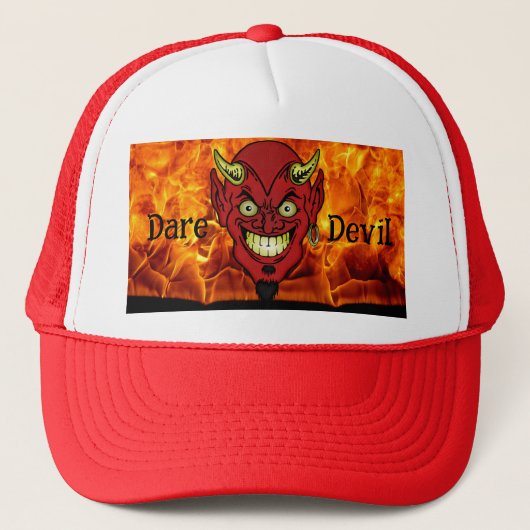 Dare Devil personalisiere Text Truckerkappe (Vorderseite)
