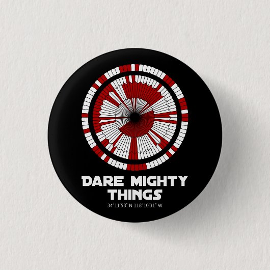 Dare Mighty Things Beharrlichkeit Mars Rover Landi Button (Vorderseite)