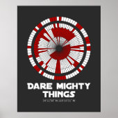 Dare Mighty Things Beharrlichkeit Mars Rover Landi Poster (Vorne)