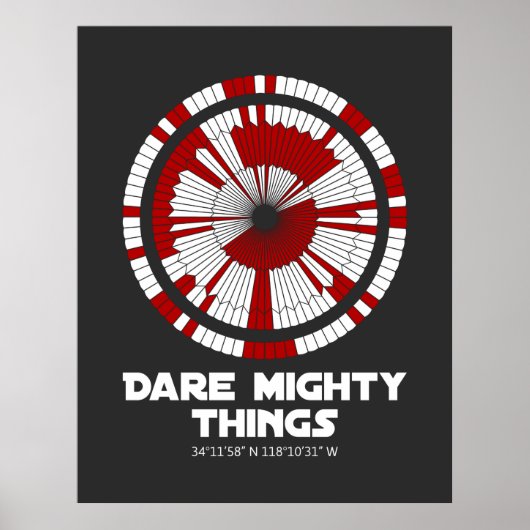 Dare Mighty Things Beharrlichkeit Mars Rover Landi Poster (Vorne)