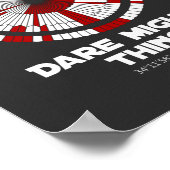 Dare Mighty Things Beharrlichkeit Mars Rover Landi Poster (Ecke)