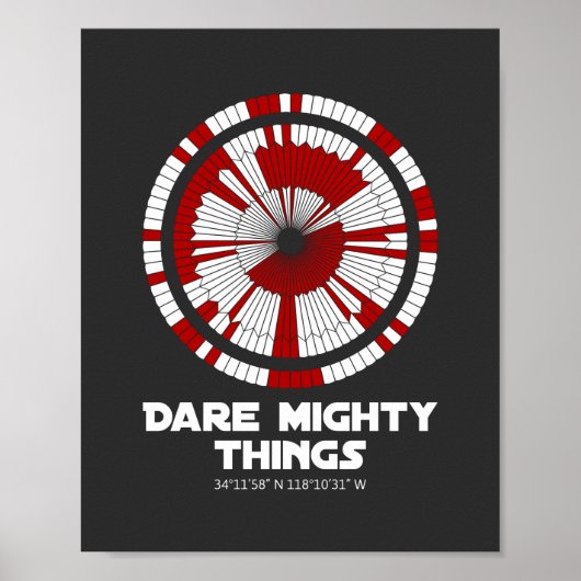 Dare Mighty Things Beharrlichkeit Mars Rover Landi Poster (Vorne)