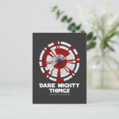 Dare Mighty Things Beharrlichkeit Mars Rover Landi Postkarte (Stehend Vorderseite)