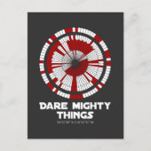 Dare Mighty Things Beharrlichkeit Mars Rover Landi Postkarte (Vorderseite)