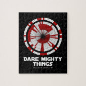 Dare Mighty Things Beharrlichkeit Mars Rover Landi Puzzle (Vertikal)