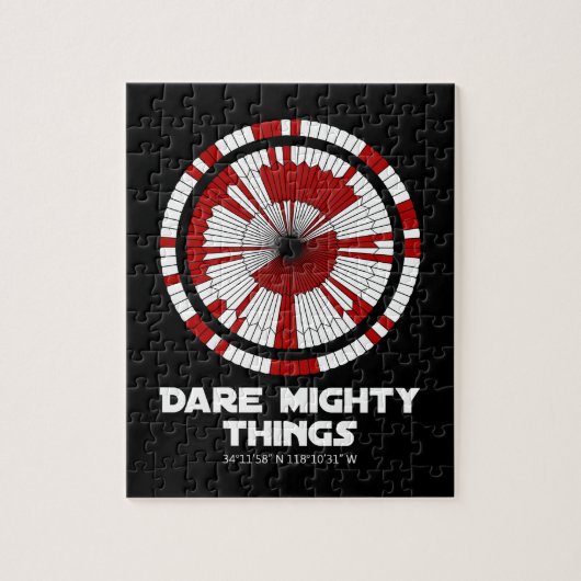 Dare Mighty Things Beharrlichkeit Mars Rover Landi Puzzle (Vertikal)