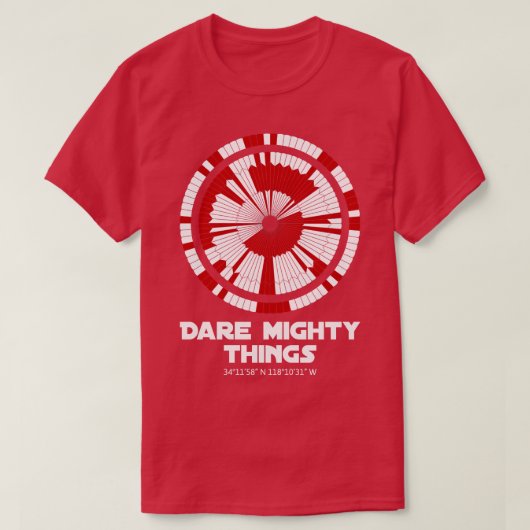 Dare Mighty Things Beharrlichkeit Mars Rover Landi T-Shirt (Design vorne)