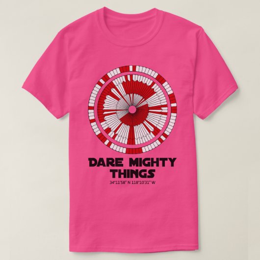 Dare Mighty Things Beharrlichkeit Mars Rover Landi T-Shirt (Design vorne)