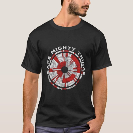 Dare Mighty Things Beharrlichkeit Mars Rover Parac T-Shirt (Vorderseite)