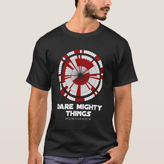 Dare Mighty Things Perseverance Mars Rover Landing T-Shirt (Vorderseite)