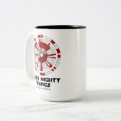 Dare Mighty Things Perseverance Mars Rover Landing Zweifarbige Tasse (Vorderseite Links)