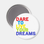 Dare quote magnet (Vorderseite/Rückseite)