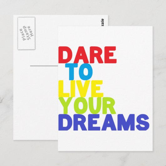 Dare quote postkarte (Vorne/Hinten)