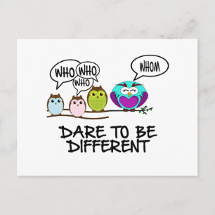 DARE TO BE ANDERS - OWLS POSTKARTE