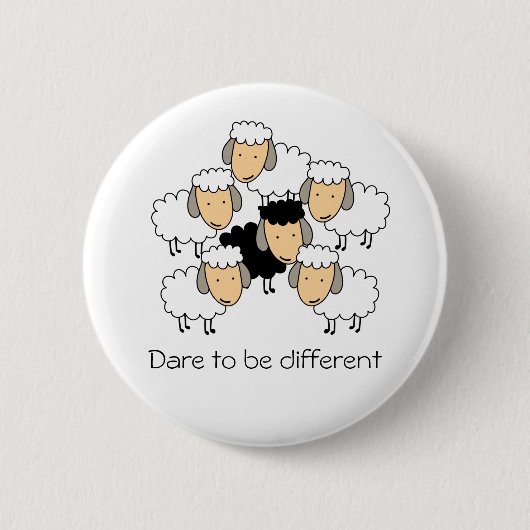 Dare to be Different Black Sheep Button (Vorderseite)