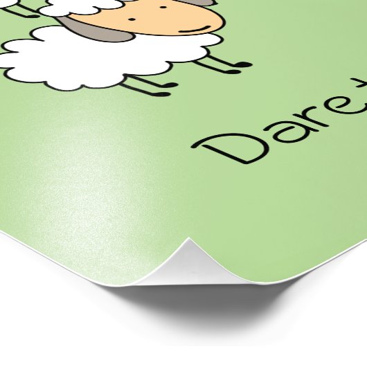 Dare to be Different Black Sheep Fotodruck (Ecke)