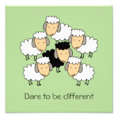 Dare to be Different Black Sheep Fotodruck (Vorne)