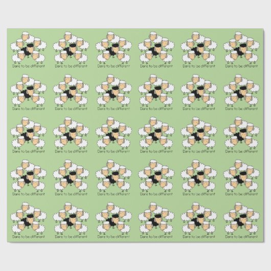 Dare to be Different Black Sheep Geschenkpapier (Flach)