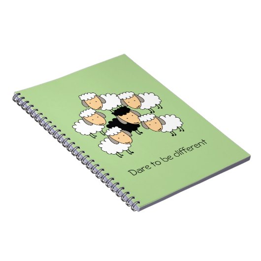 Dare to be Different Black Sheep Notizblock (Rechte Seite)