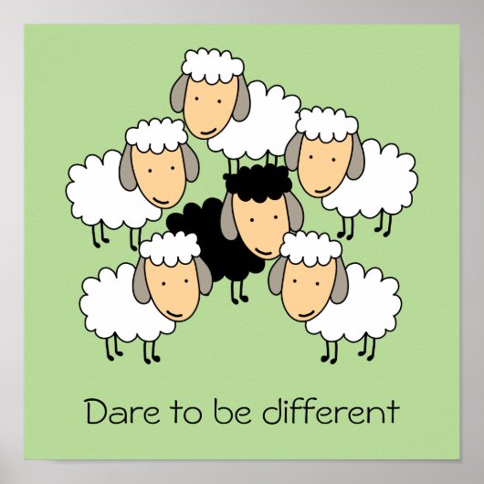 Dare to be Different Black Sheep Poster (Vorne)