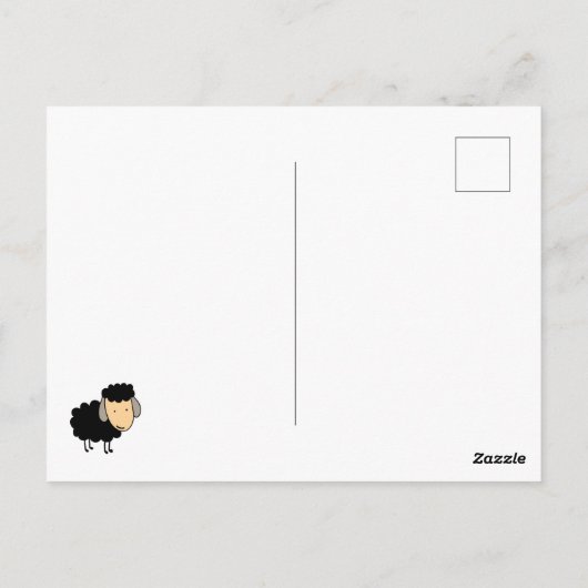 Dare to be Different Black Sheep Postkarte (Rückseite)