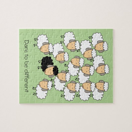 Dare to be Different Black Sheep Puzzle (Horizontal)