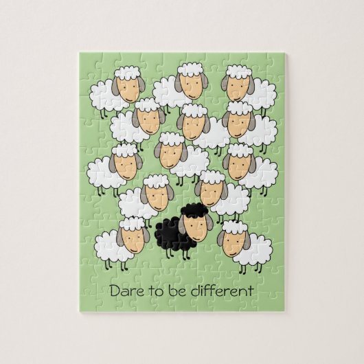 Dare to be Different Black Sheep Puzzle (Vertikal)