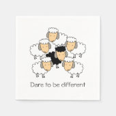 Dare to be Different Black Sheep Serviette (Vorderseite)