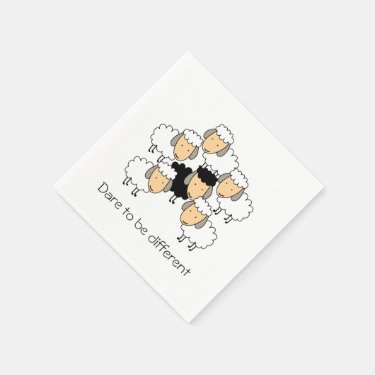Dare to be Different Black Sheep Serviette (Ecke)