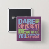 Dare to be Different button (Vorne & Hinten)