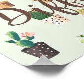 Dare to be Different Cactus Print Poster (Ecke)