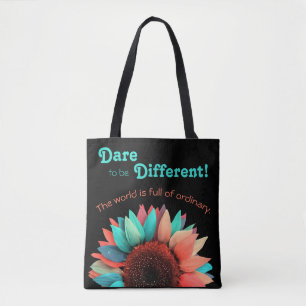 Dare to be Different Colorful Sonnenblume Tasche