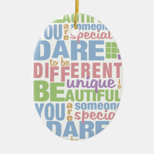 Dare to be different custom ornament