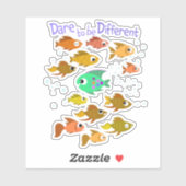 Dare to be Different Elementary Teacher Student Aufkleber (Blatt)