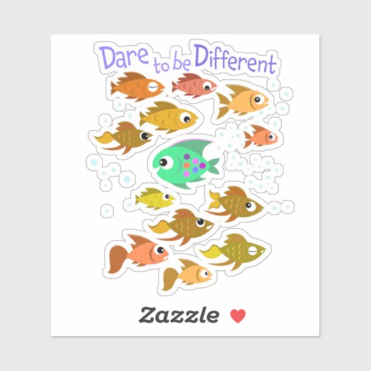 Dare to be Different Elementary Teacher Student Aufkleber (Blatt)