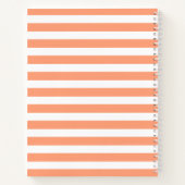 Dare to be Different Flamingo Orange White Stripes Notizblock (Rückseite)