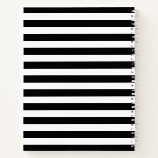 Dare to be Different Flamingo Schwarz-weiße Streif Notizblock (Rückseite)