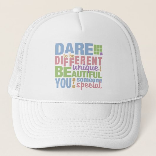 Dare to be Different hats - wählen Sie Farbe Truckerkappe (Vorderseite)