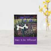 Dare to be Different Iris Greeting Card Karte (Gelbe Blume)