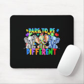 Dare to be Different Niedlich Elephant Autismus Aw Mousepad (Mit Mouse)