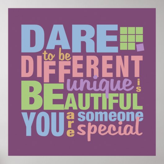 Dare to be Different Poster (Vorne)