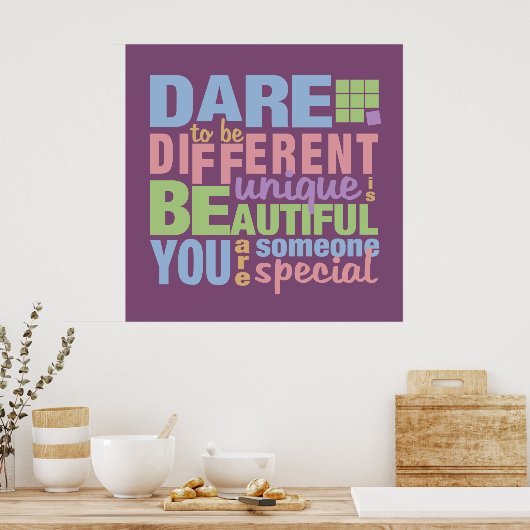 Dare to be Different Poster (Küche)